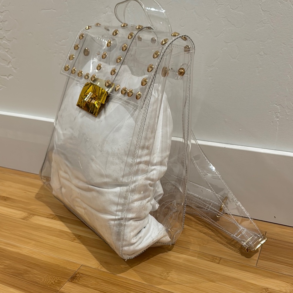 Clear Studded Backpack